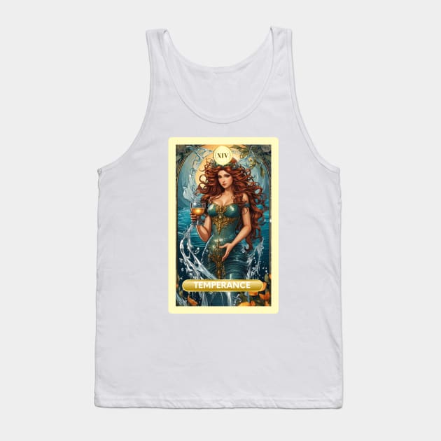The Temperance Card From the Light Mermaid Tarot Deck. Tank Top by MGRCLimon